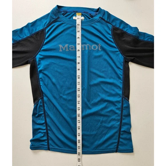 Marmot Youth Boys Long Sleeve Blue Water/Sun Shirt Size XL Outdoors Lake - Picture 4 of 8